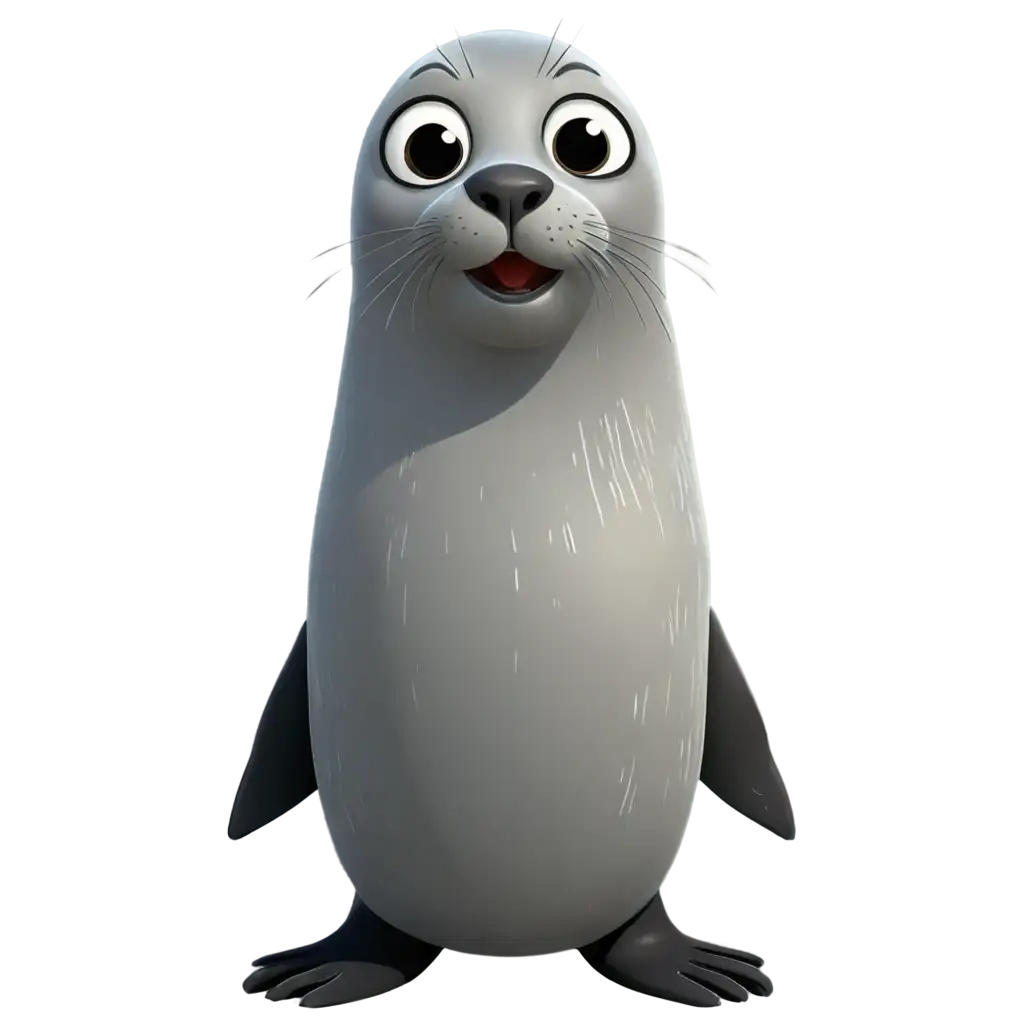 Humorous-Cartoon-Pixar-Style-Seal-PNG-Image-Create-a-Playful-Atmosphere