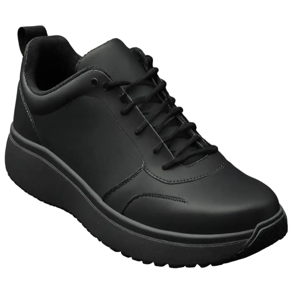 HighQuality-PNG-Image-of-a-Single-Black-Sneaker-Shoe-for-Versatile-Use