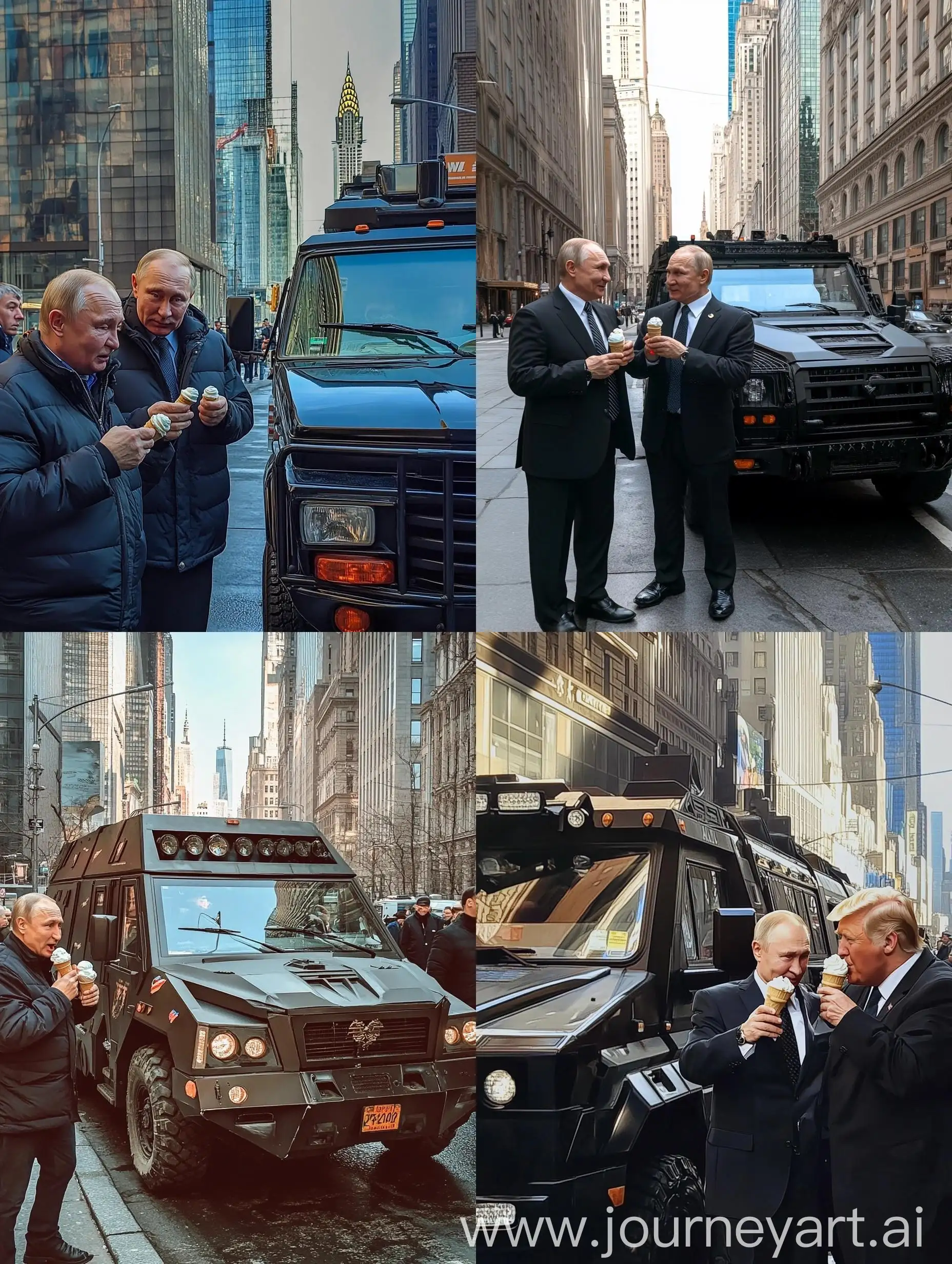 Putin-and-45th-US-President-Eating-Ice-Cream-with-VAZ2101-in-New-York