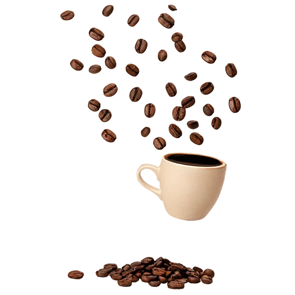 Flying-Coffee-Cup-with-Coffee-Beans-PNG-Image-Capturing-Freshness-and-Aroma