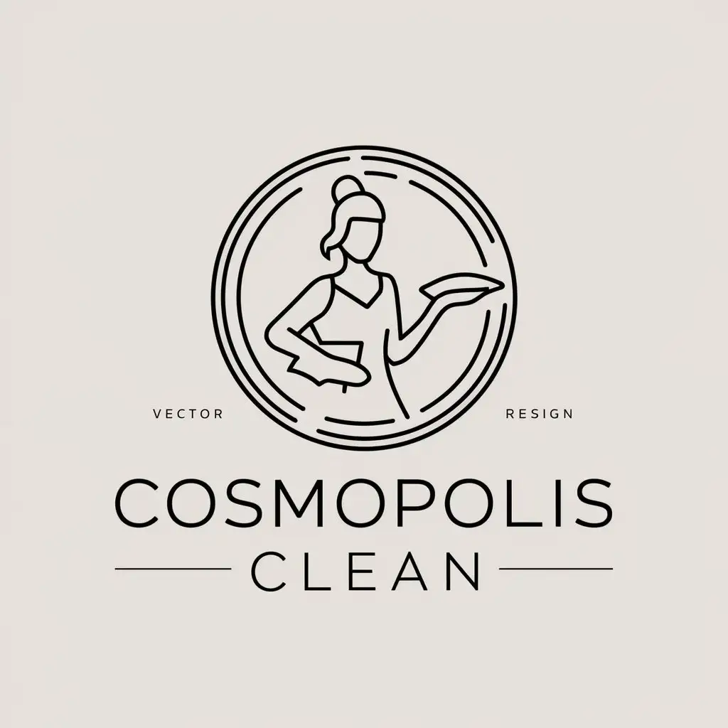 LOGO Design For Cosmopolis Clean Elegant Housekeeper Symbol for High Standard Homes