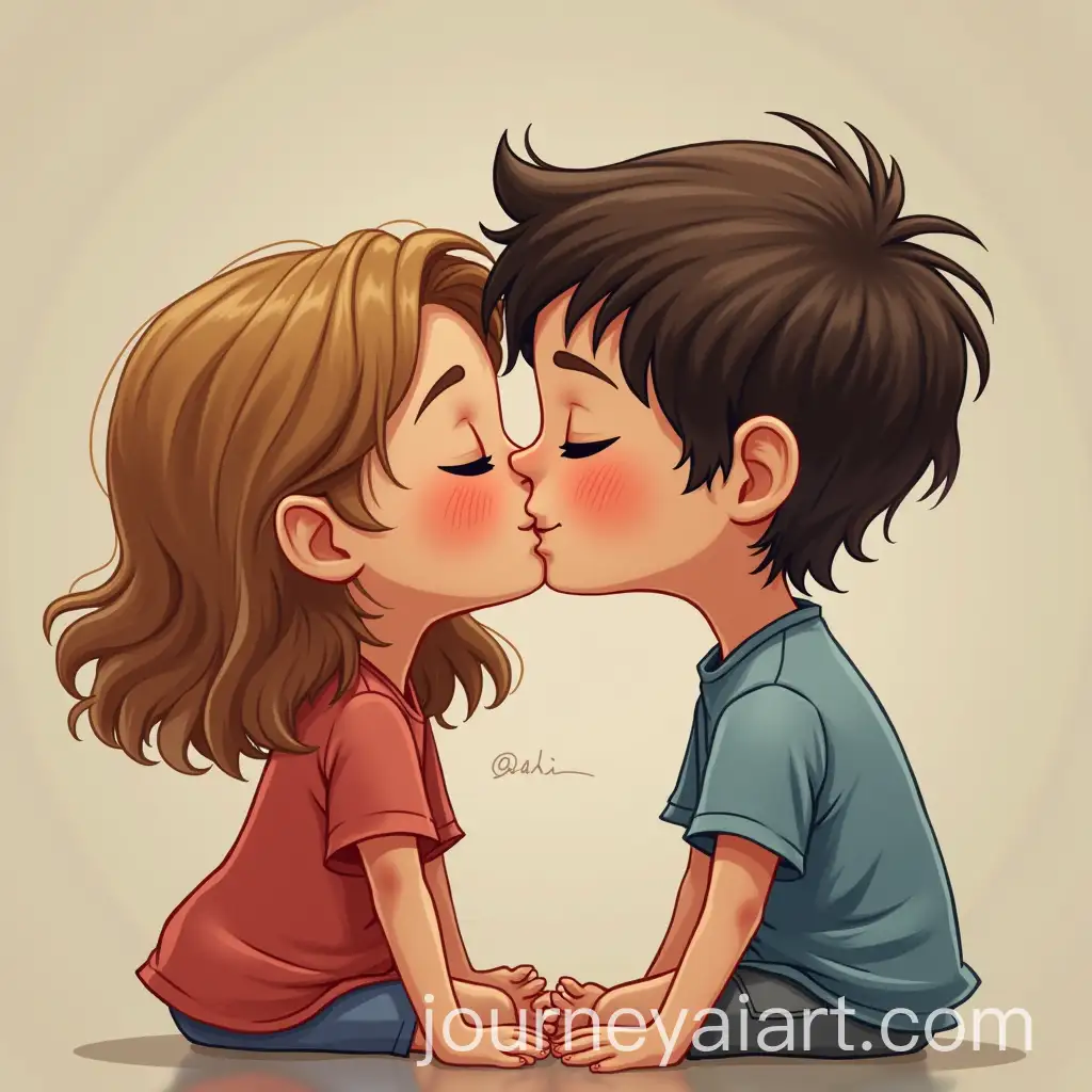 Girl-Kissing-Boy-in-a-Moment-of-Affection