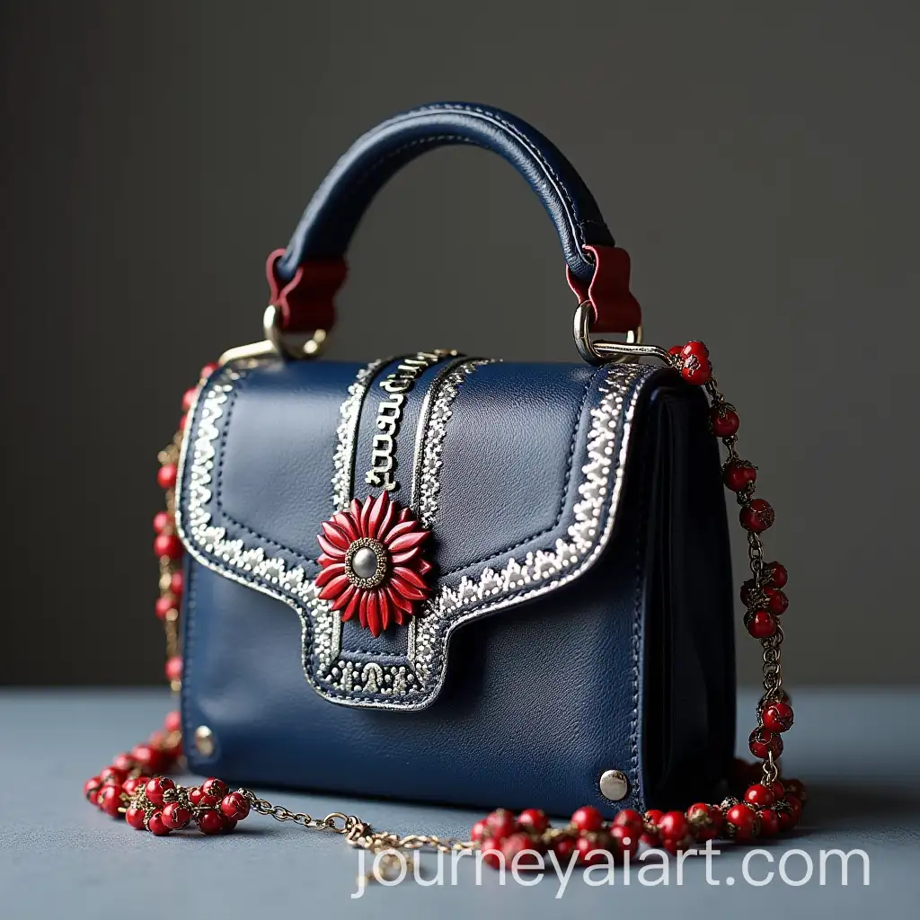 MongolianInspired-Bag-with-Happiness-Ornaments-and-Red-Flower-Chain