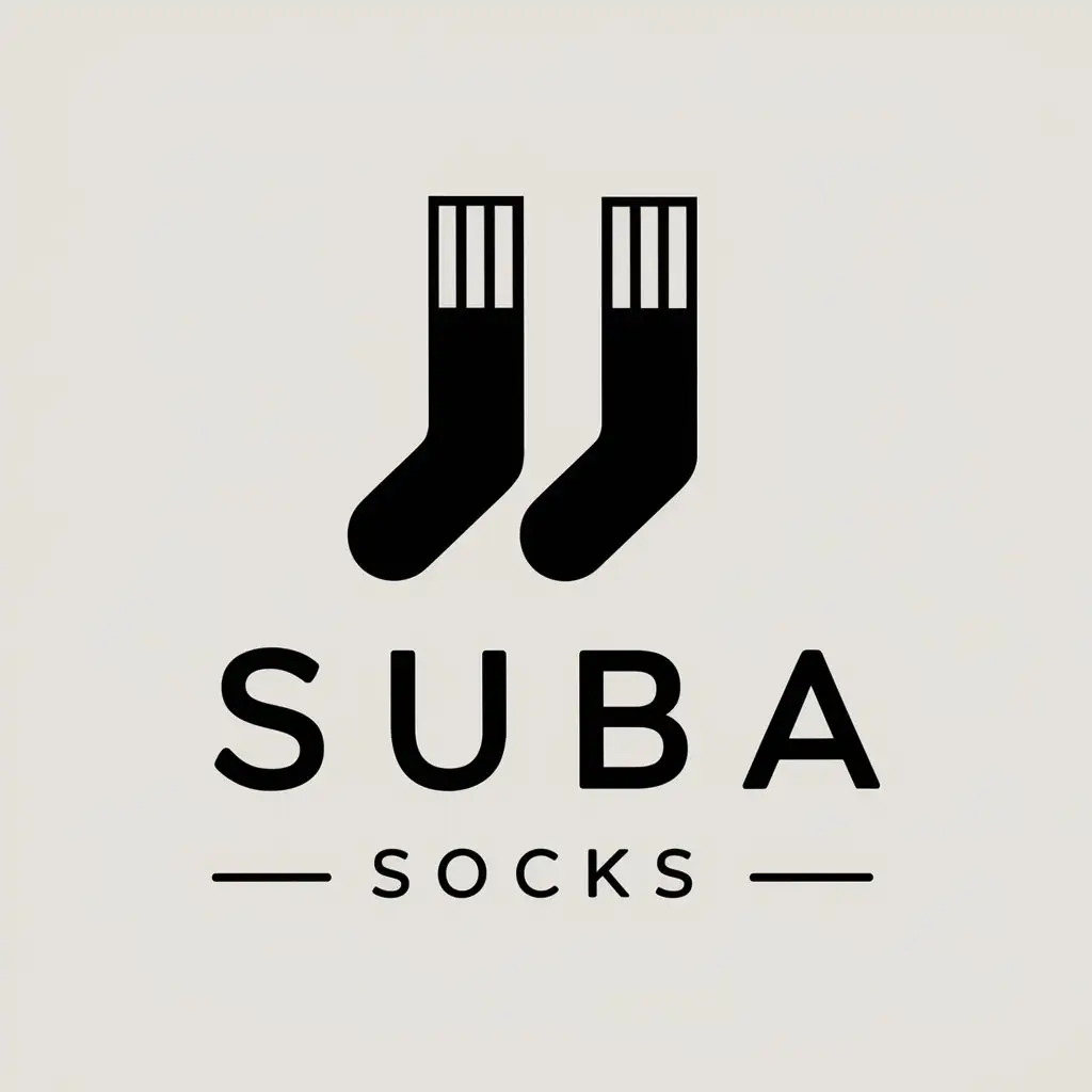 LOGO-Design-for-Suba-Socks-Minimalistic-Vector-Logo-with-Socks-Theme