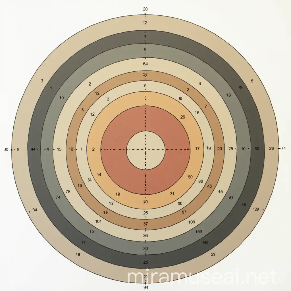 Geometric Art Concentric Circles with Equal Spacing