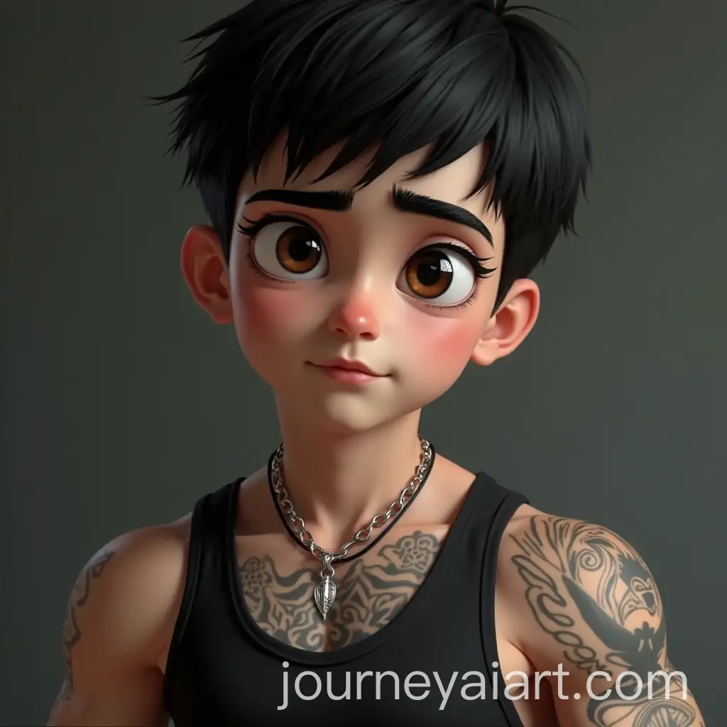 Handsome-Athletic-Boy-with-Tattoos-and-Silver-Necklace