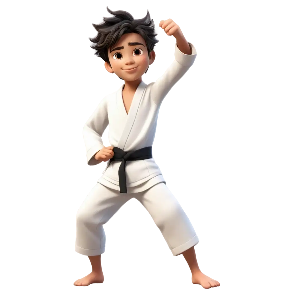 3D-Character-PNG-Young-Boy-in-DisneyPixar-Style-Judo-Kimono