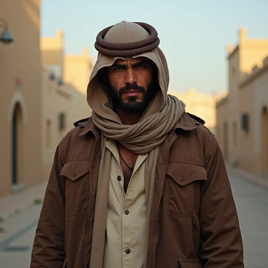 Angry Arabic Man in Western Street Clothes