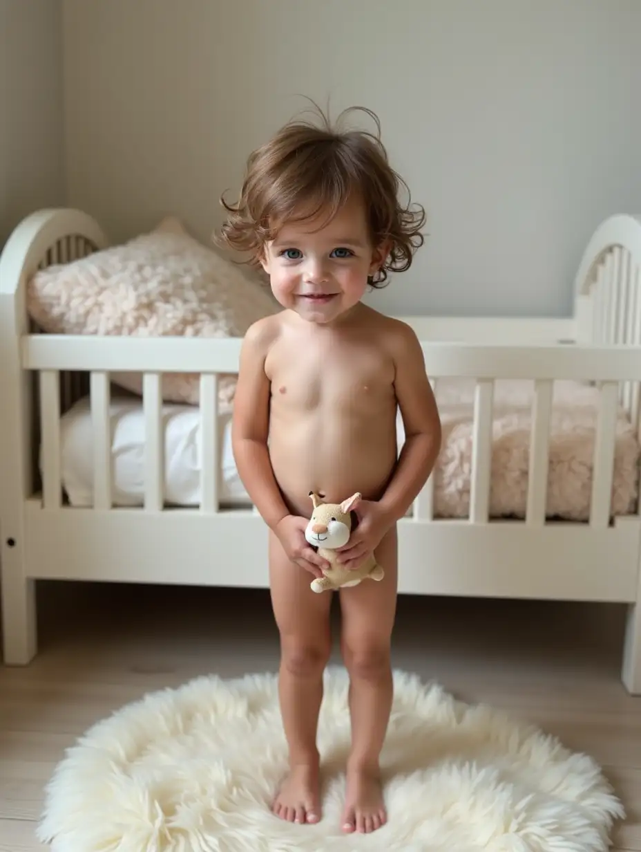 Little-Girl-Grinning-with-Stuffed-Animal-in-Playroom