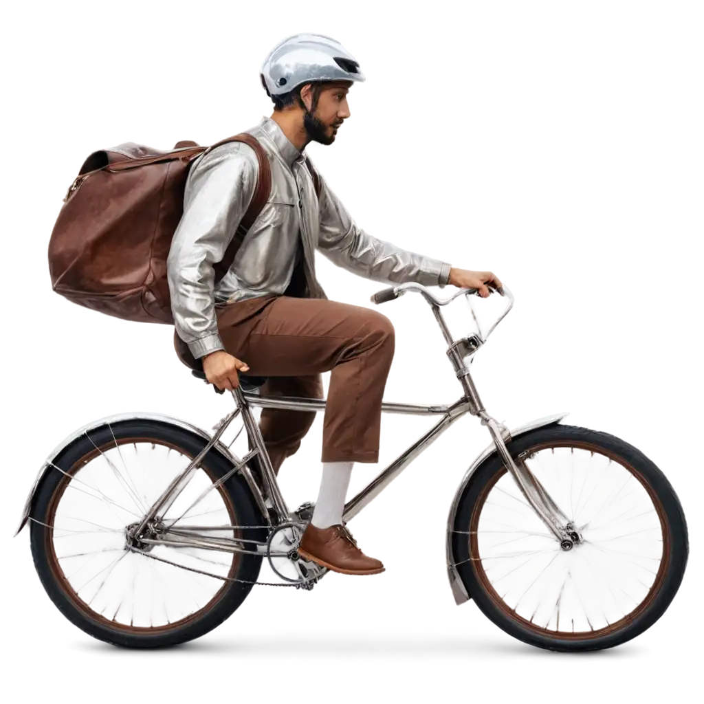 Brown-Cyclist-on-Silver-Bike-PNG-Image-Dynamic-and-HighQuality-Visual-Representation