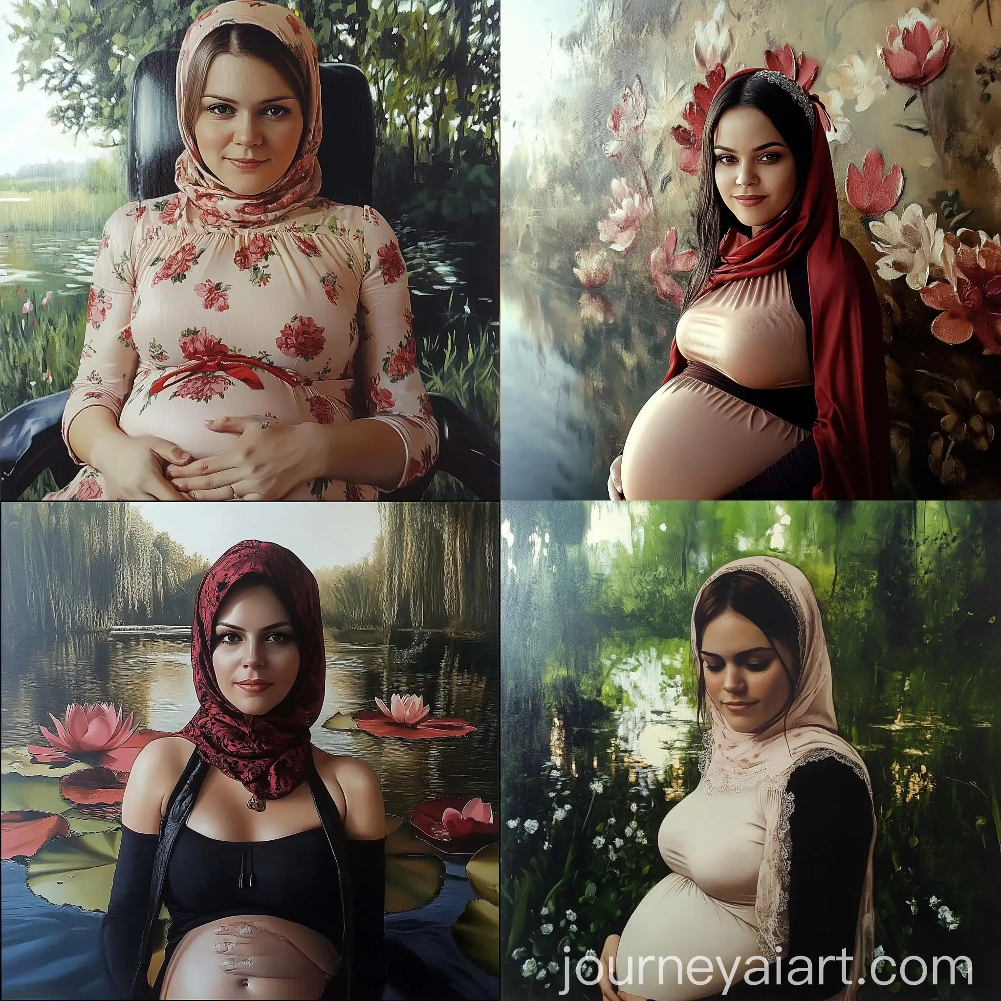 Pregnant-Woman-Embracing-Nature
