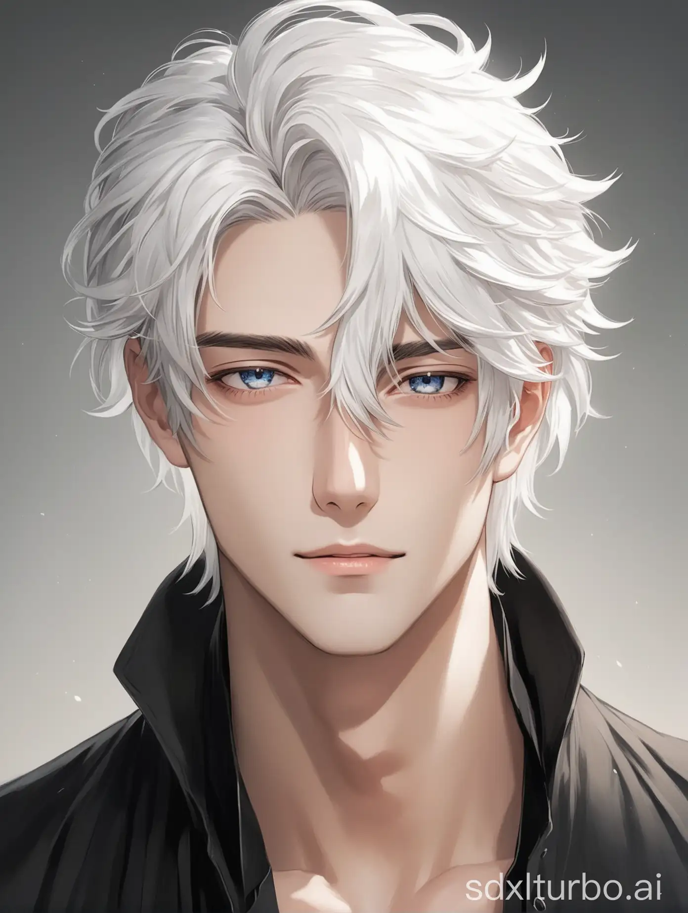 Handsome-Boy-with-White-Hair