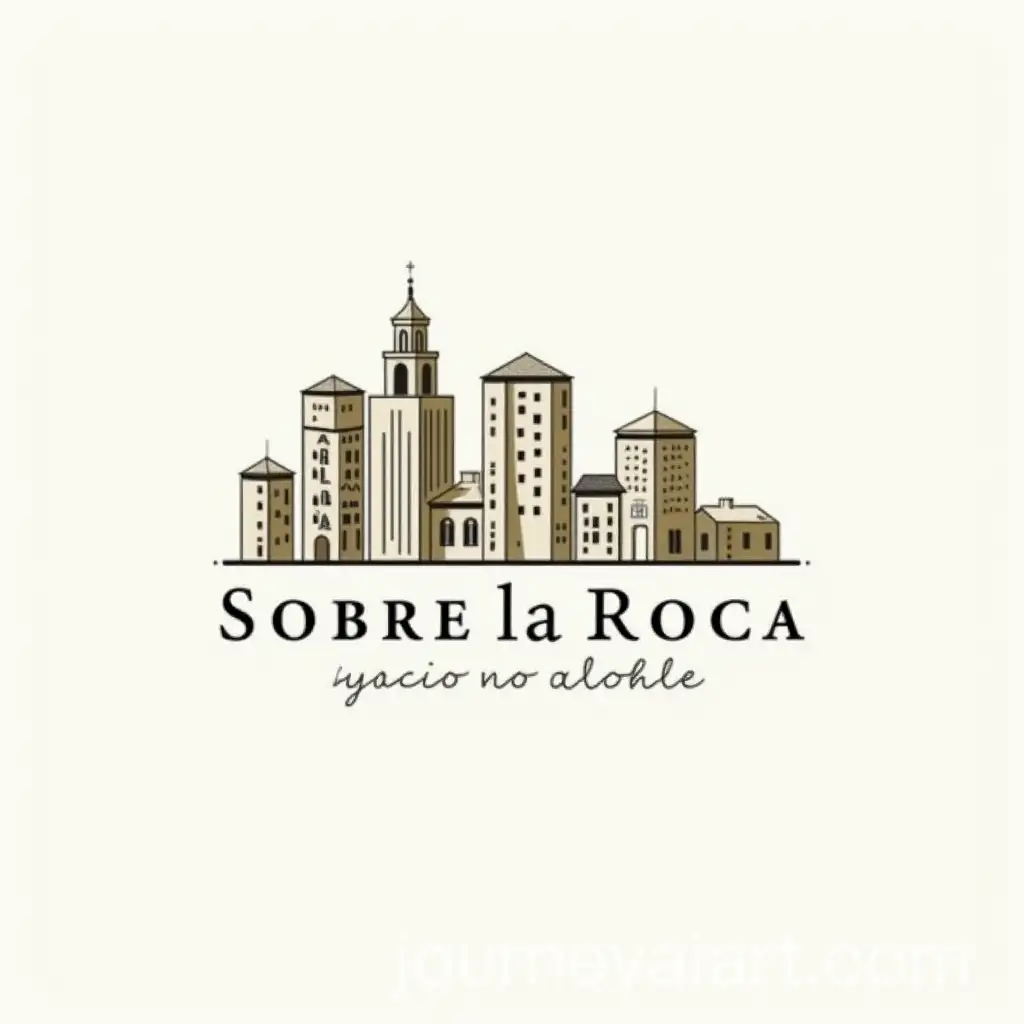 Elegant-Real-Estate-Logo-for-Sobre-la-Roca-with-Iconic-Building-Design