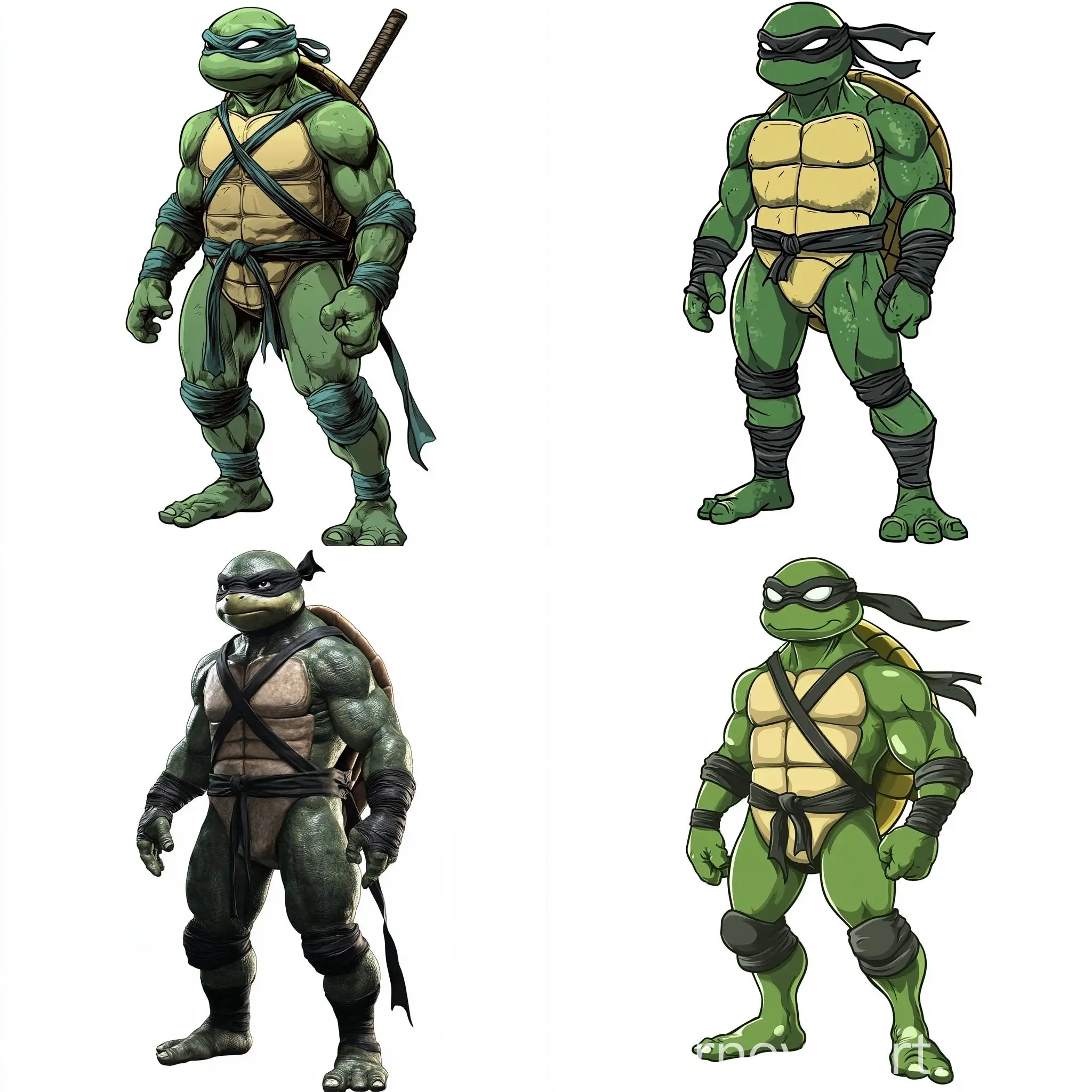 Cartoon-Style-Adult-Ninja-Turtle-with-Black-Headband