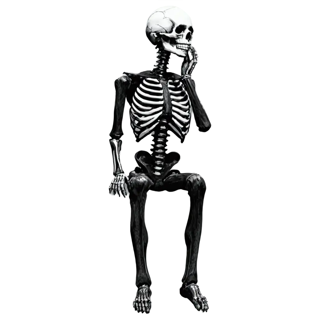 Human-Skeleton-in-Meditative-Sitting-Position-PNG-with-Black-Bone-Accent-HighQuality-Image-for-Diverse-Uses