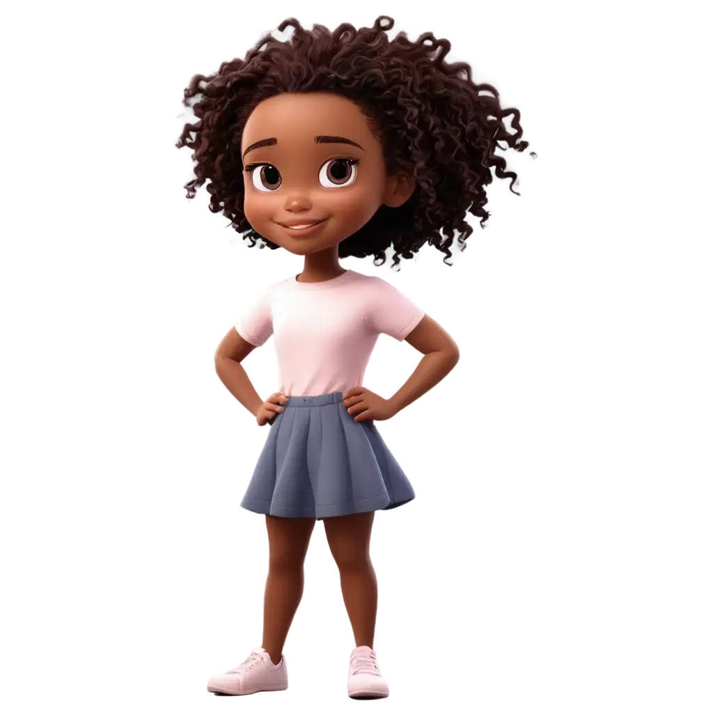 Cute-African-American-Girl-Cartoon-PNG-Adorable-Illustration-for-Diverse-Projects