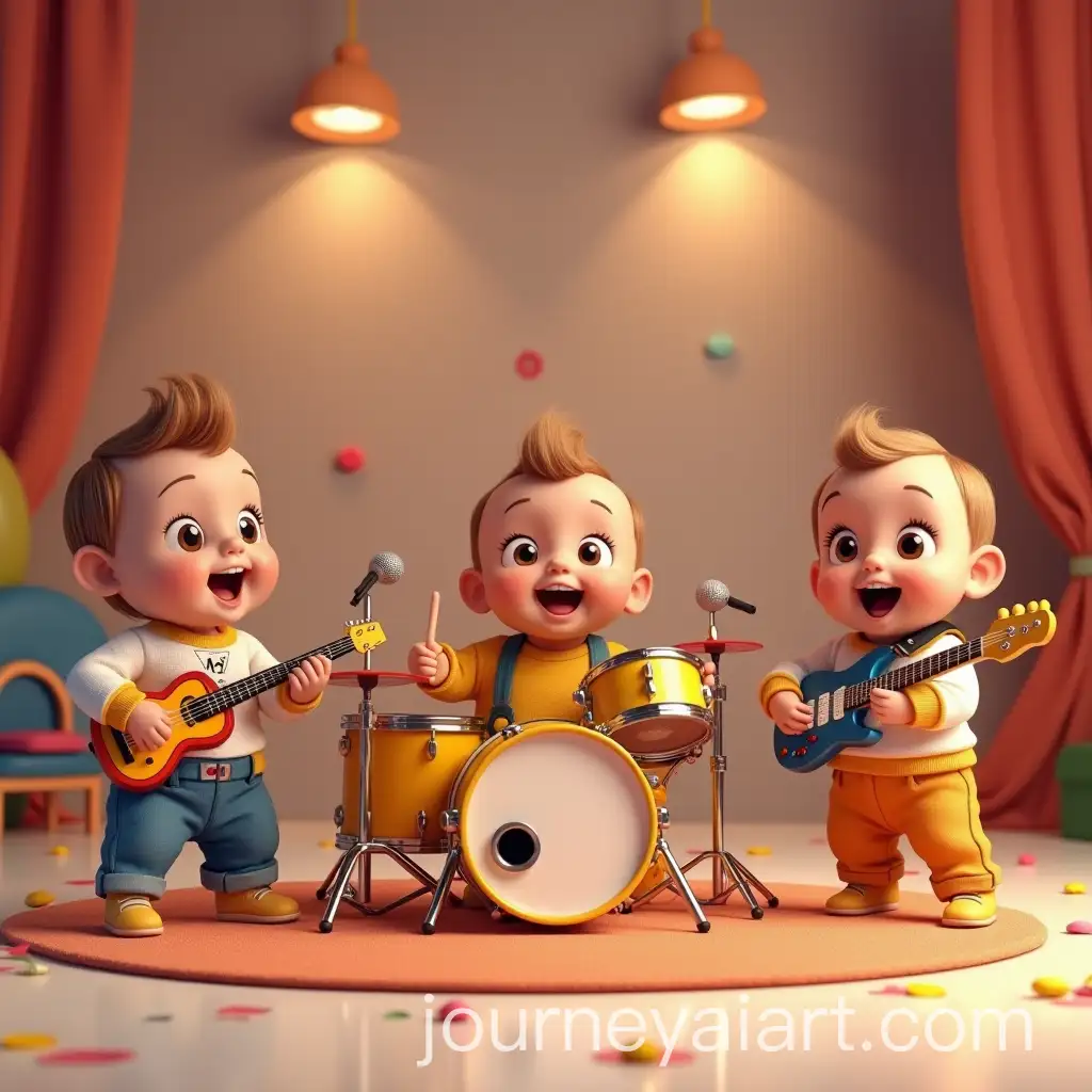 Lifelike-Babies-Forming-a-Cheerful-Musical-Band