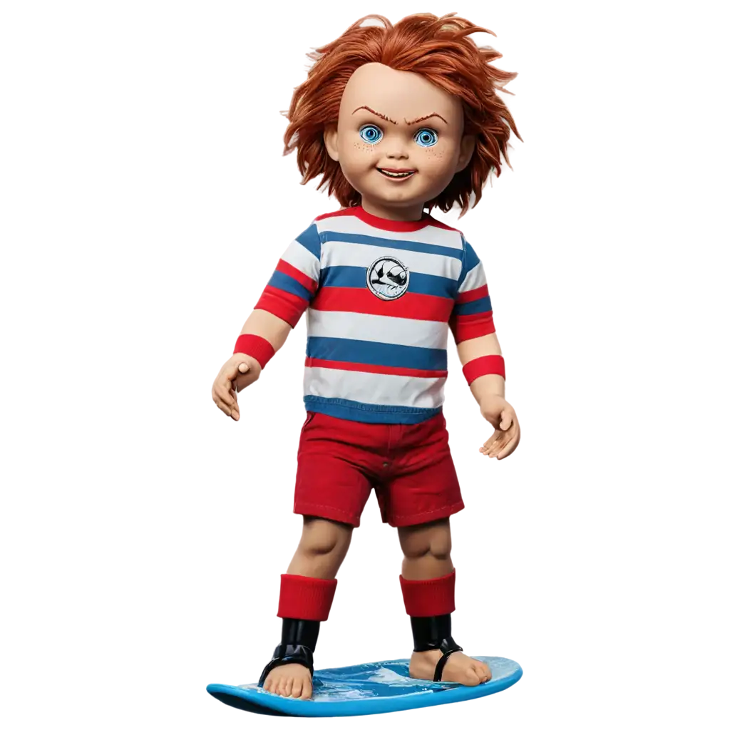 Chucky-Doll-Surfing-Waves-PNG-Image-HighQuality-Format-for-Unique-Creations