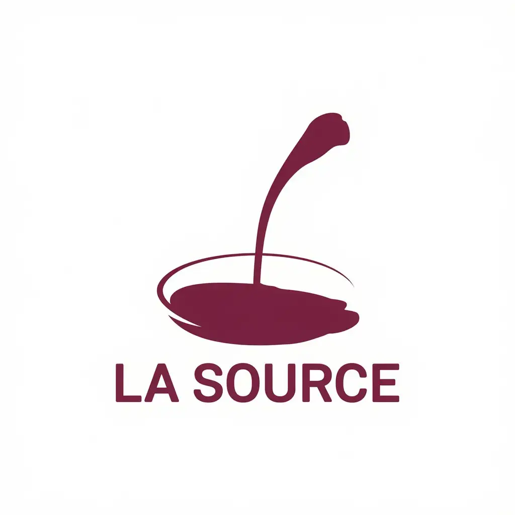 LOGO Design For La Source Wine Stain Symbol for Restaurant Industry