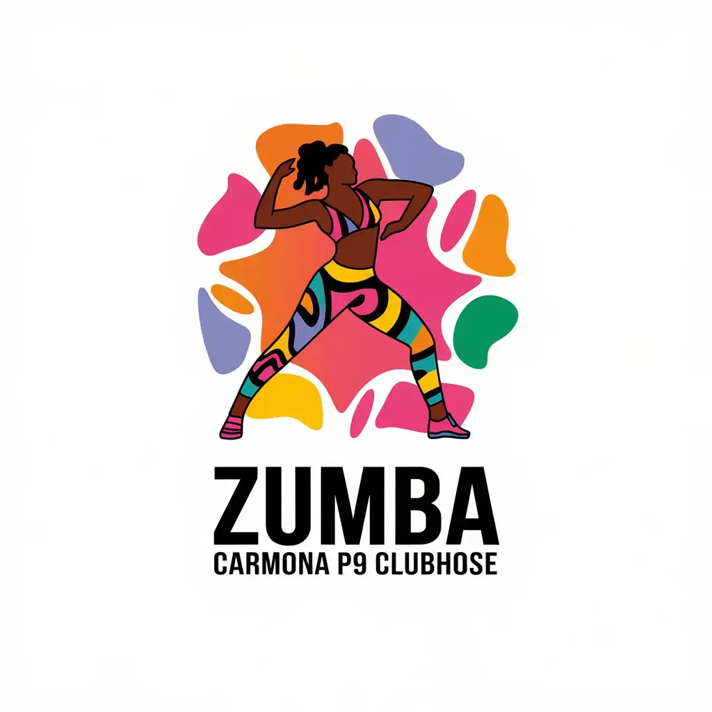 LOGO Design for Zumba Carmona P9 Clubhouse Vibrant Zumba Dancer with Fitness Industry Appeal