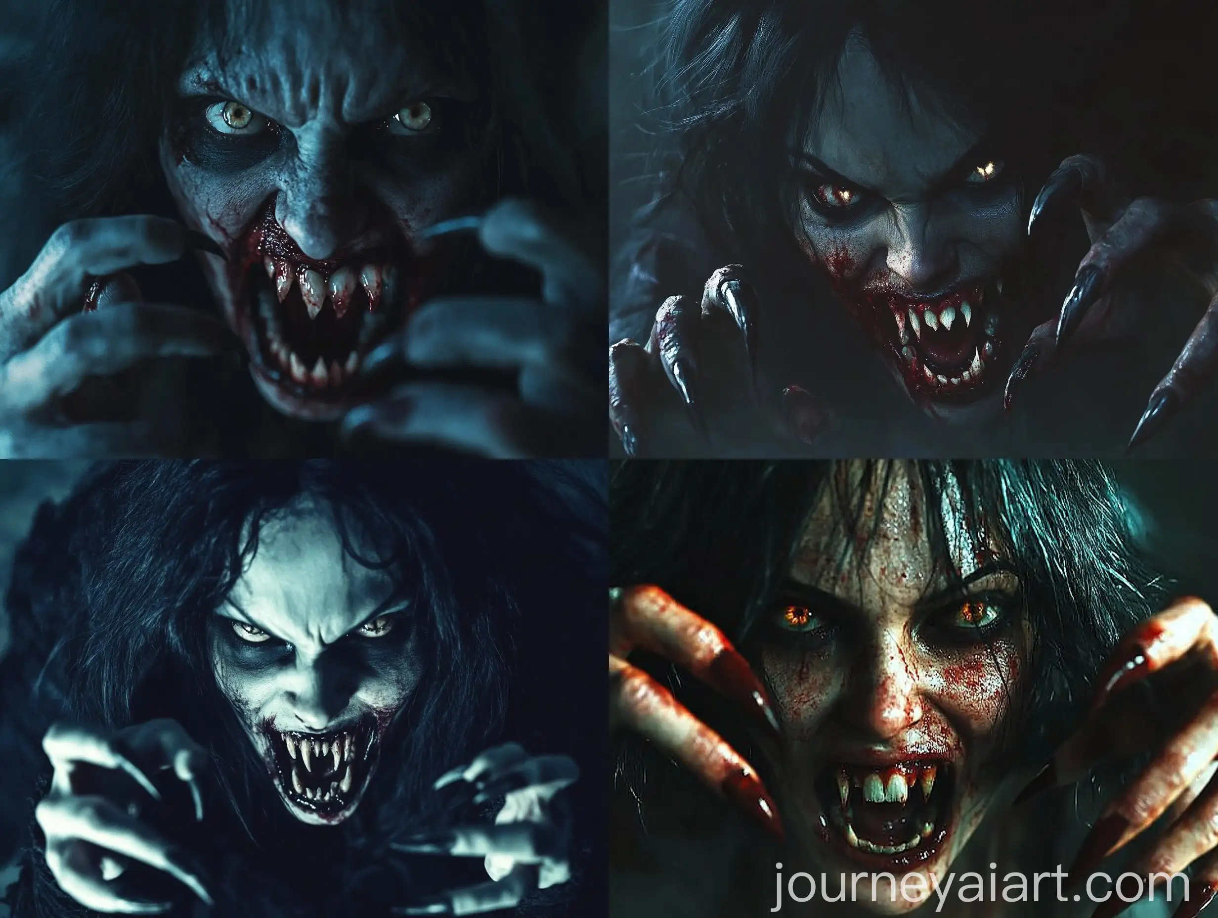 Menacing-Vampire-Woman-with-Clawed-Nails-in-Nighttime-Horror-Scene