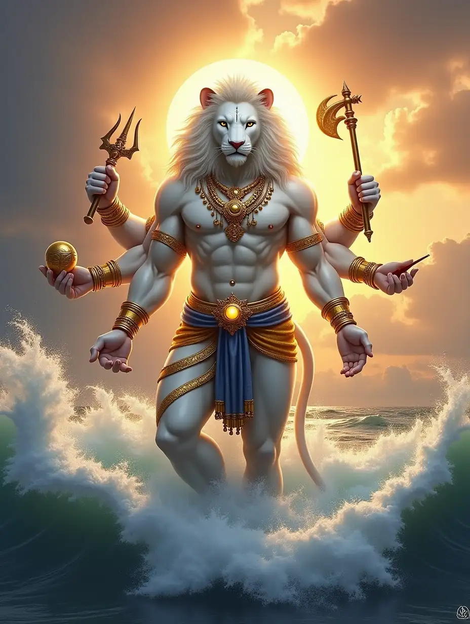 Divine-Lord-Narasimha-Majestic-LionFaced-Deity-Amidst-Tumultuous-Ocean