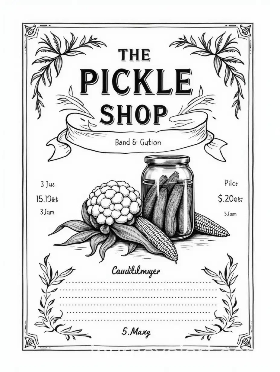 Vintage-Black-and-White-Poster-for-Artisanal-Pickle-Shop