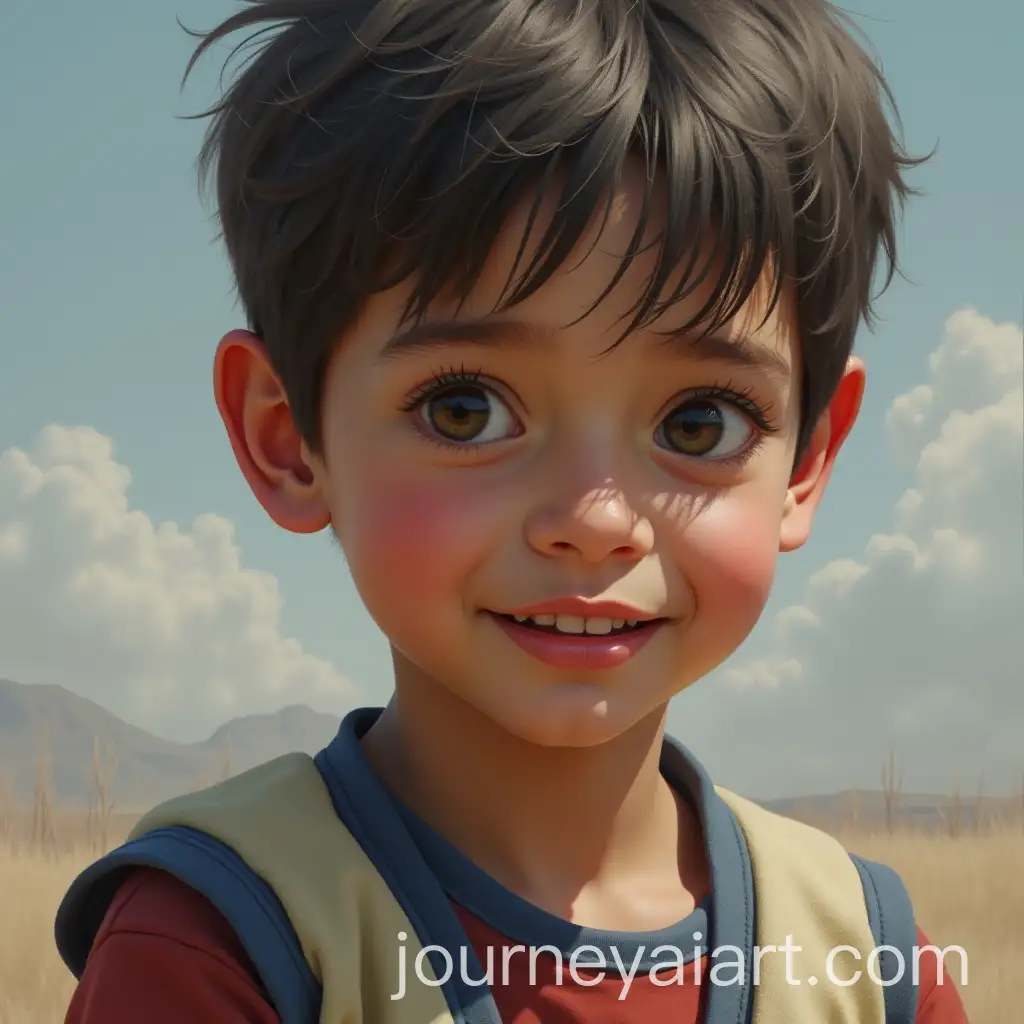 Hyperrealism-Portrait-of-a-Boy-in-CloseUp-View