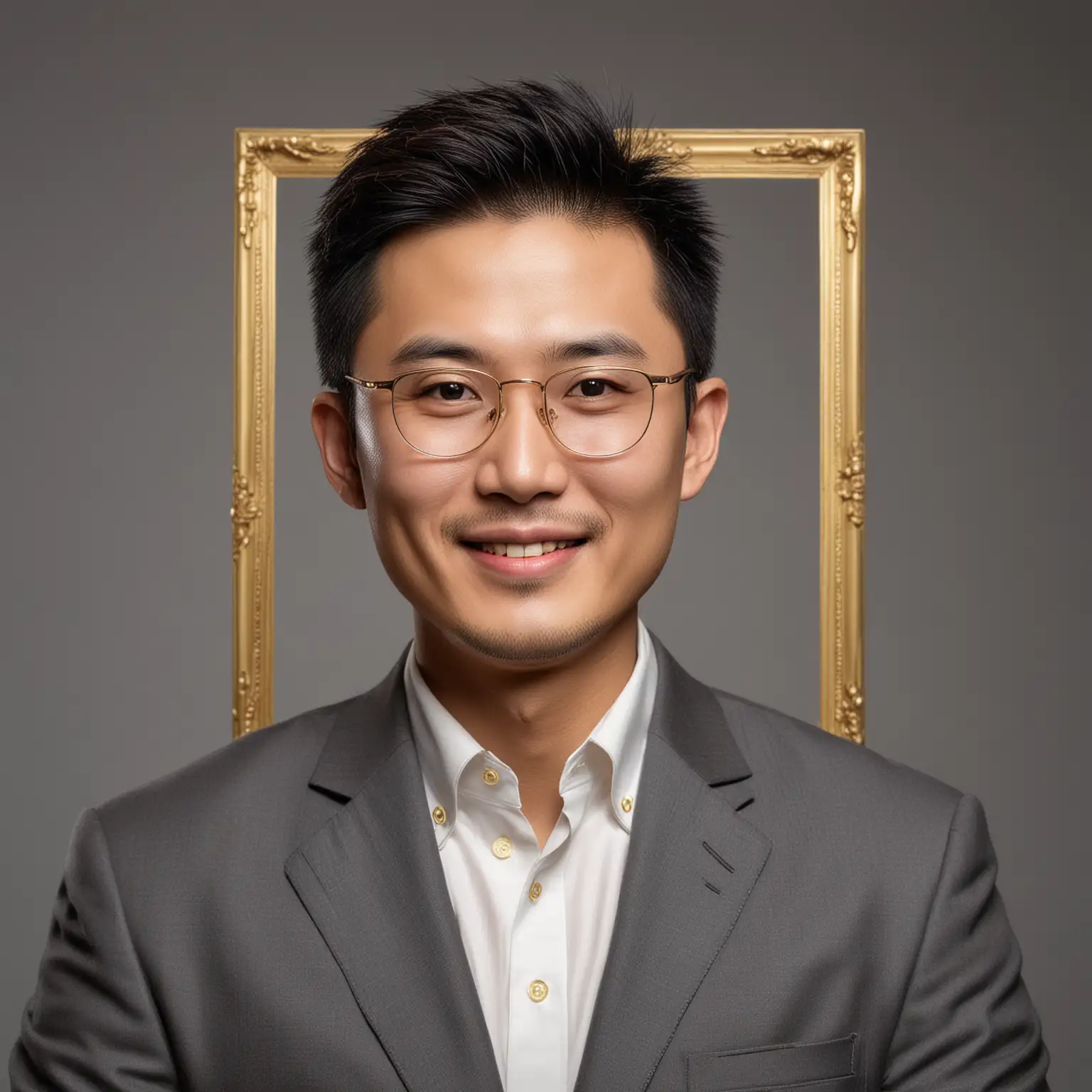 Chinese-Businessman-Smiling-in-Gold-Frame-Glasses