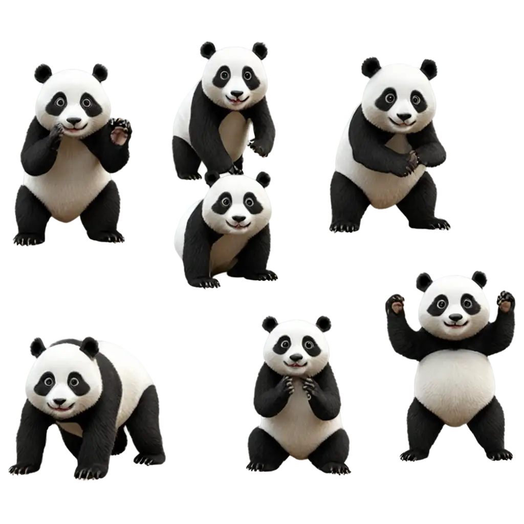 MultiStyle-PNG-Image-of-a-Tall-Naked-Panda-Legs-Paws-and-Head