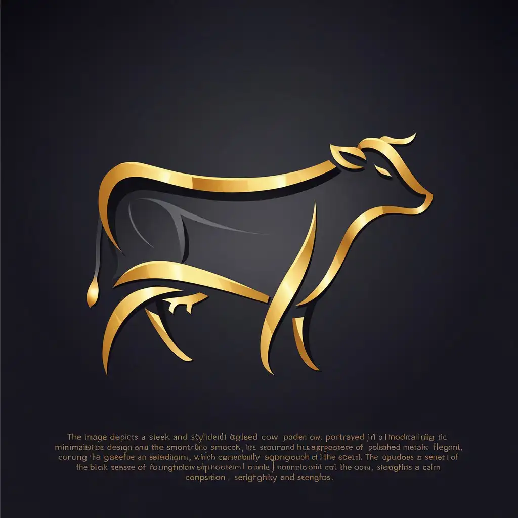 LOGO Design For Golden Cow Modern Minimalistic Design with Elegant Golden Accents