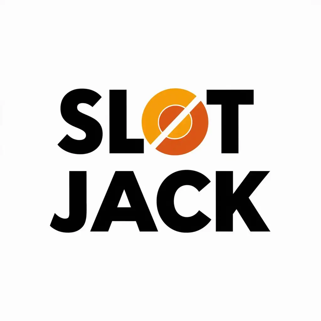 LOGO Design For SlotJack Vibrant Bright Colors with Separate Slot and Jack Theme on White Background