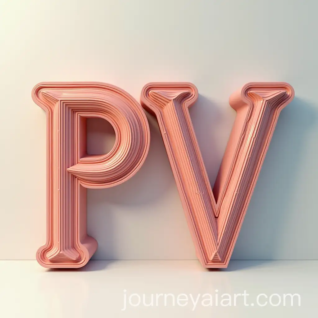 3D-Initials-PV-STUDIOS-in-Bold-Front-View