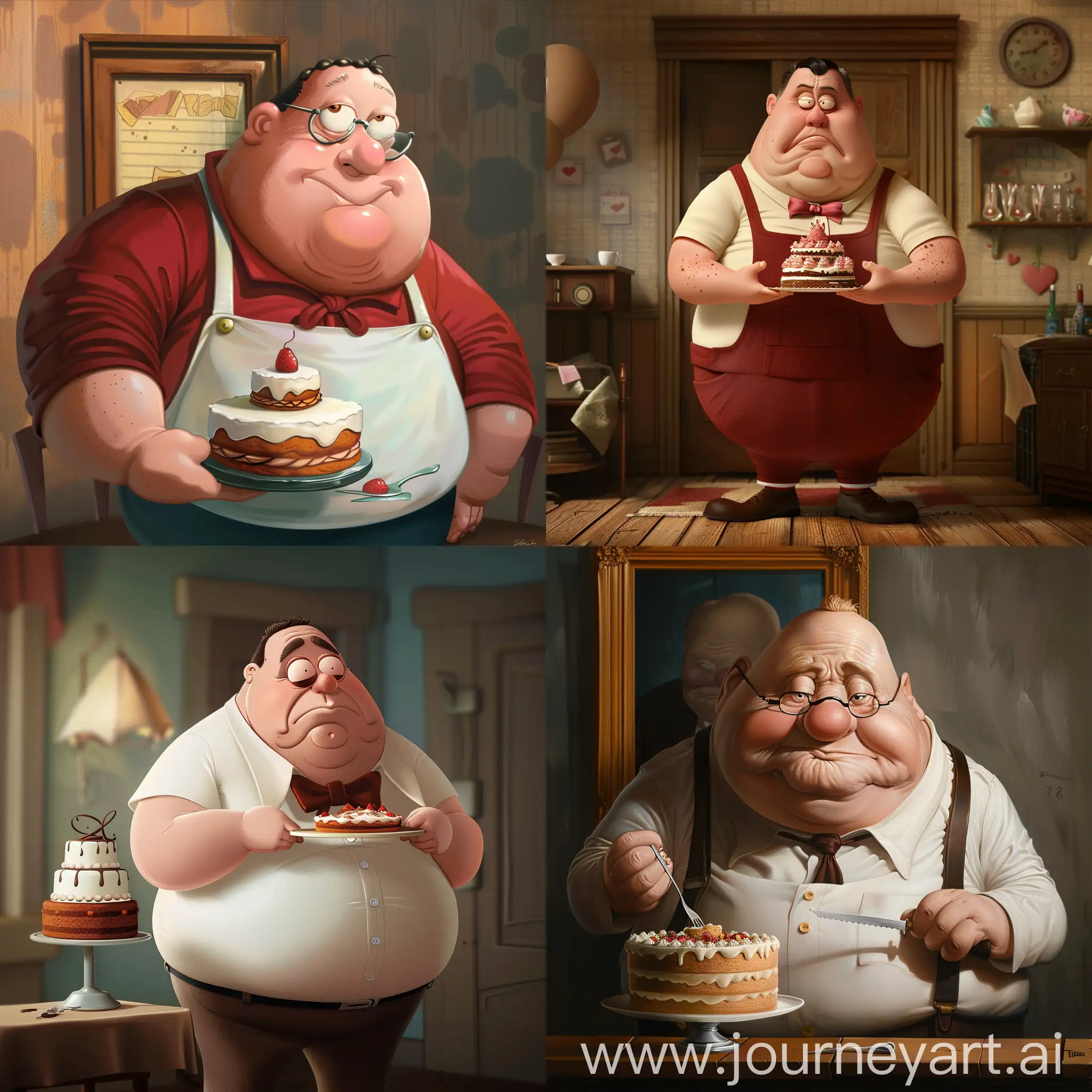 Peter-Griffin-Enjoying-Cake