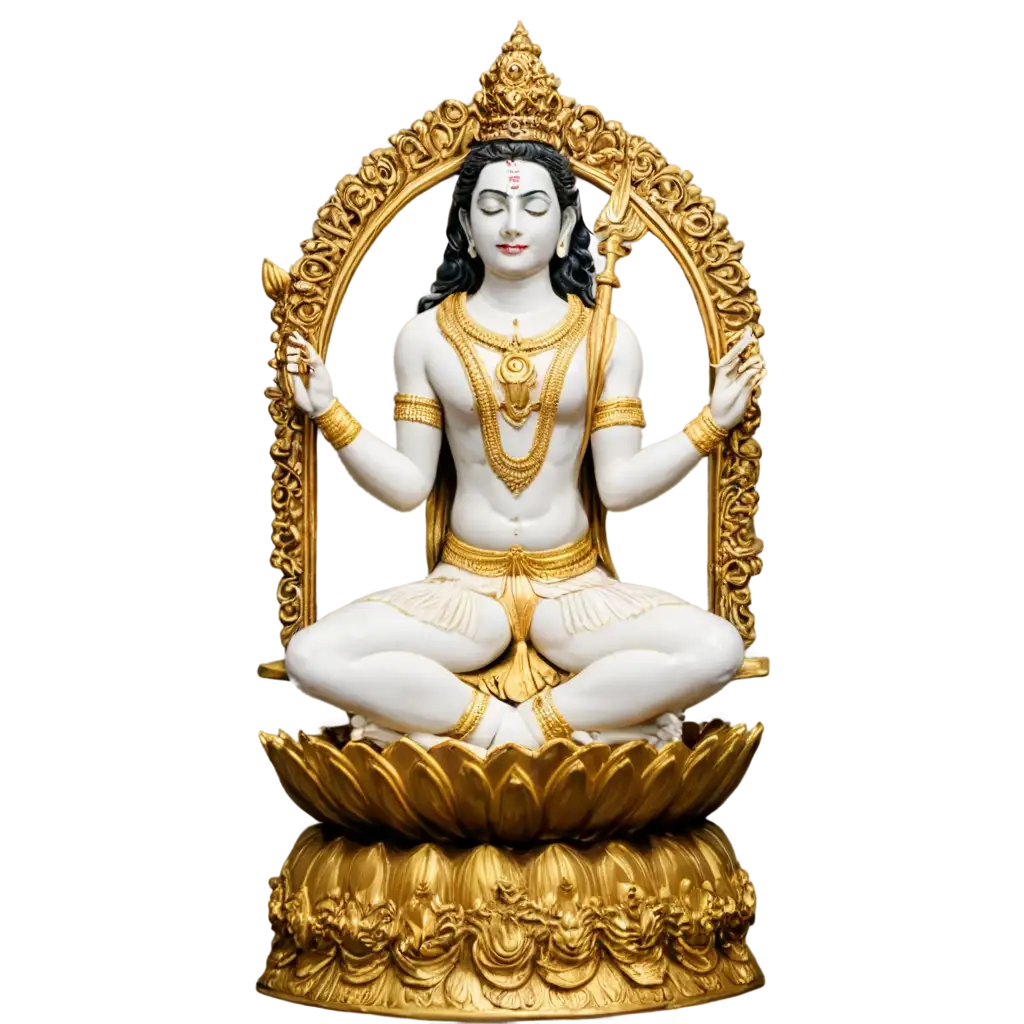 Elegant-White-and-Golden-Shiva-Statue-PNG-Perfect-for-Spiritual-Art-and-Decor