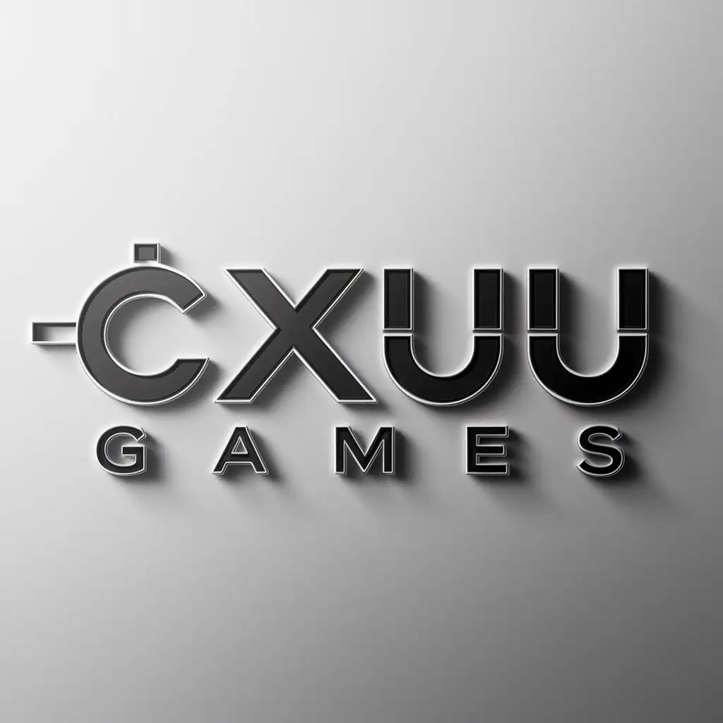 a logo design,with the text "Cxuu Games", main symbol:game controller,Moderate,be used in game industry,clear background