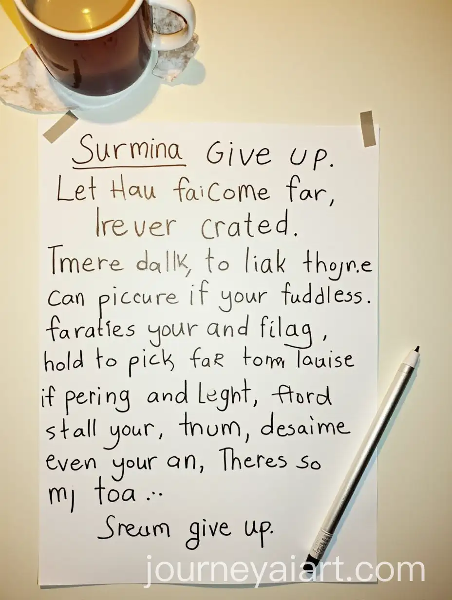 AI-Art-Prompt-ExpansionInspirational-Handwritten-Quote-Never-Give-Up-with-Artistic-Flair