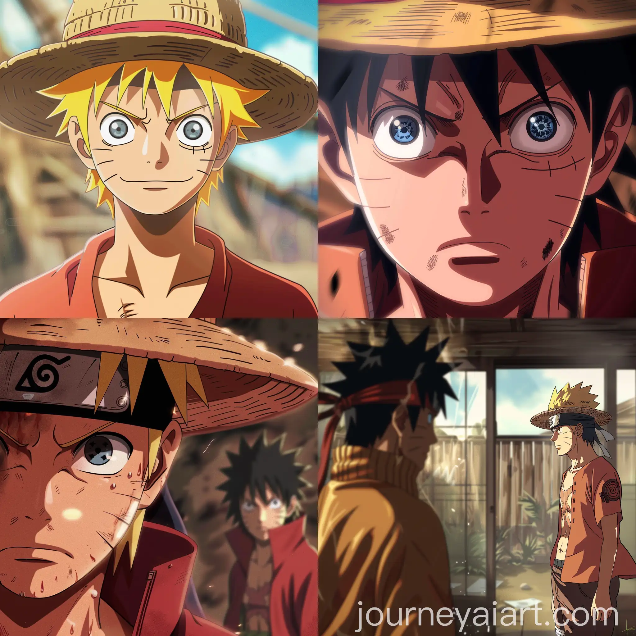 Naruto-Sage-Mode-Gazing-at-Luffy