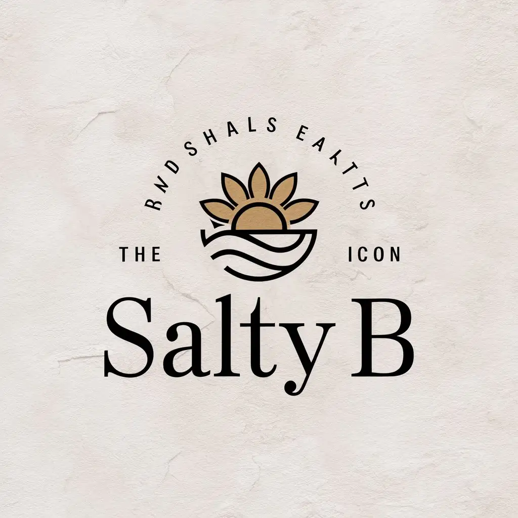 LOGO Design For The Salty B Earthy Tones with Floral and Wave Motifs