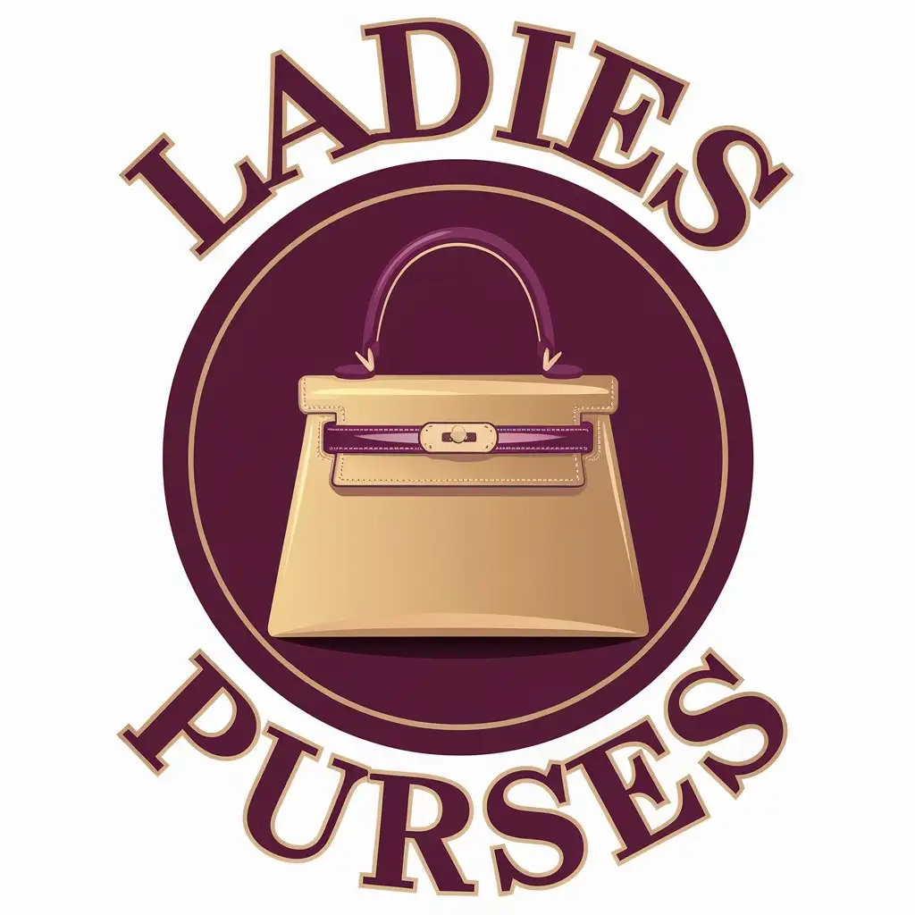 LOGO Design for Ladies Pursespk Bold Luxury in Deep Purple Gold and Turquoise