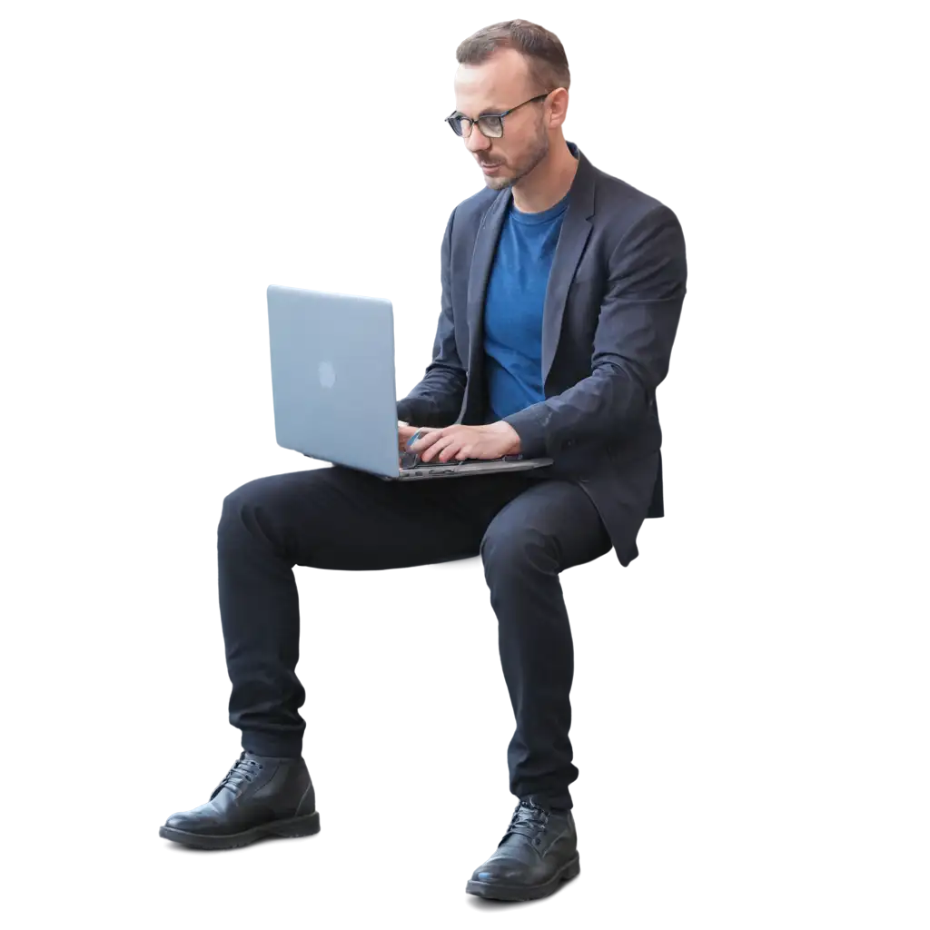 Professional-PNG-Image-Man-Working-on-Computer