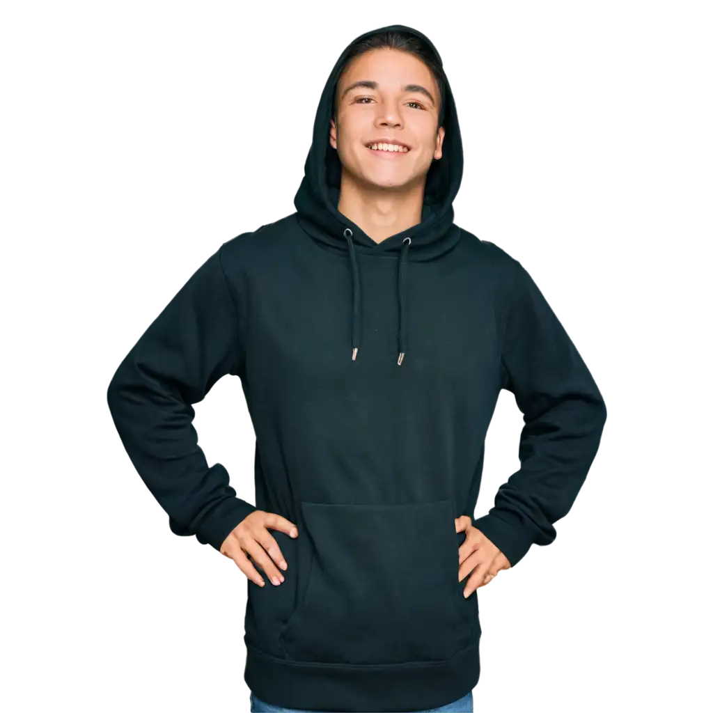 A black Color single Hoodie for social media post design