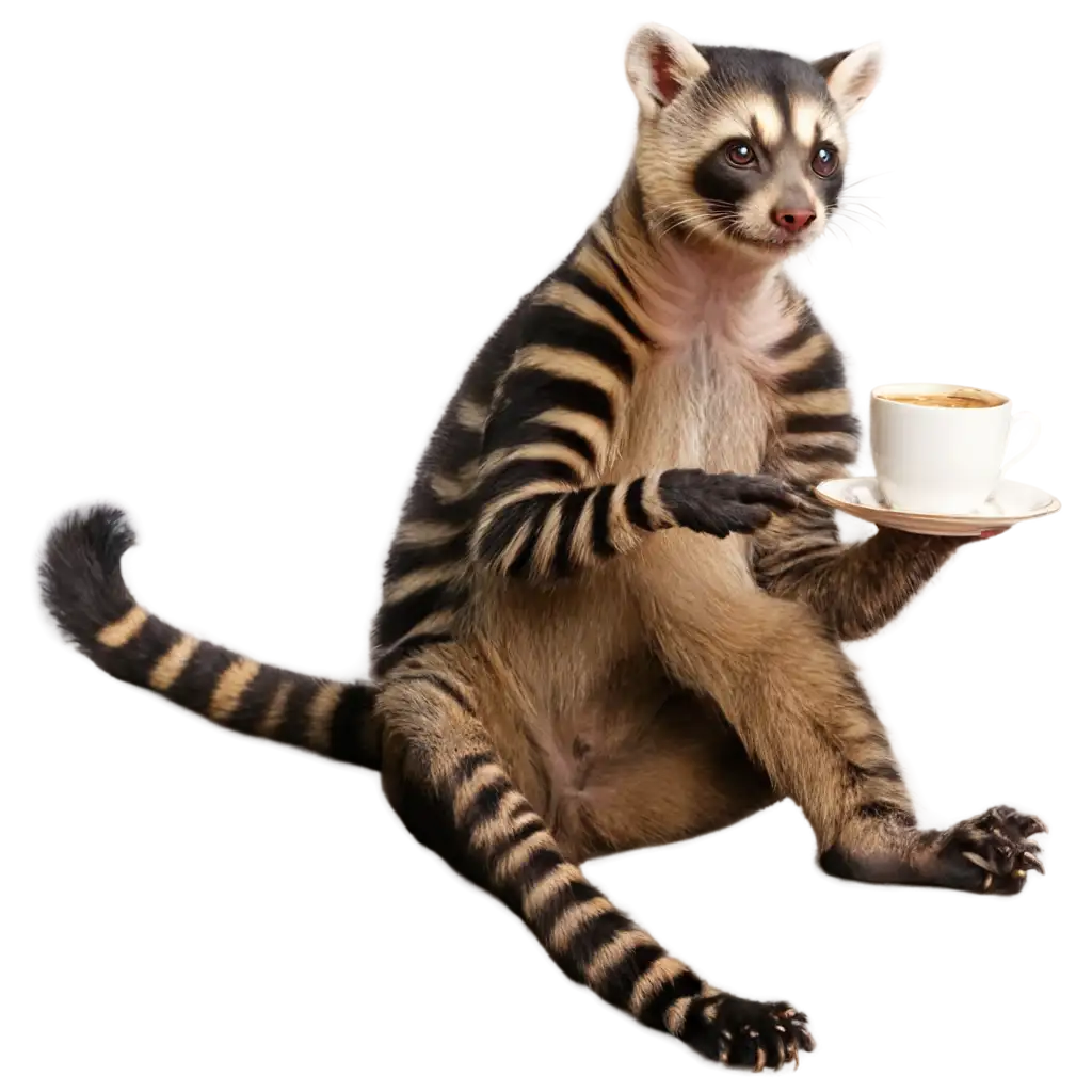 Luwak-Lounging-with-Coffee-HighQuality-PNG-Image-for-Relaxing-and-Exotic-Imagery