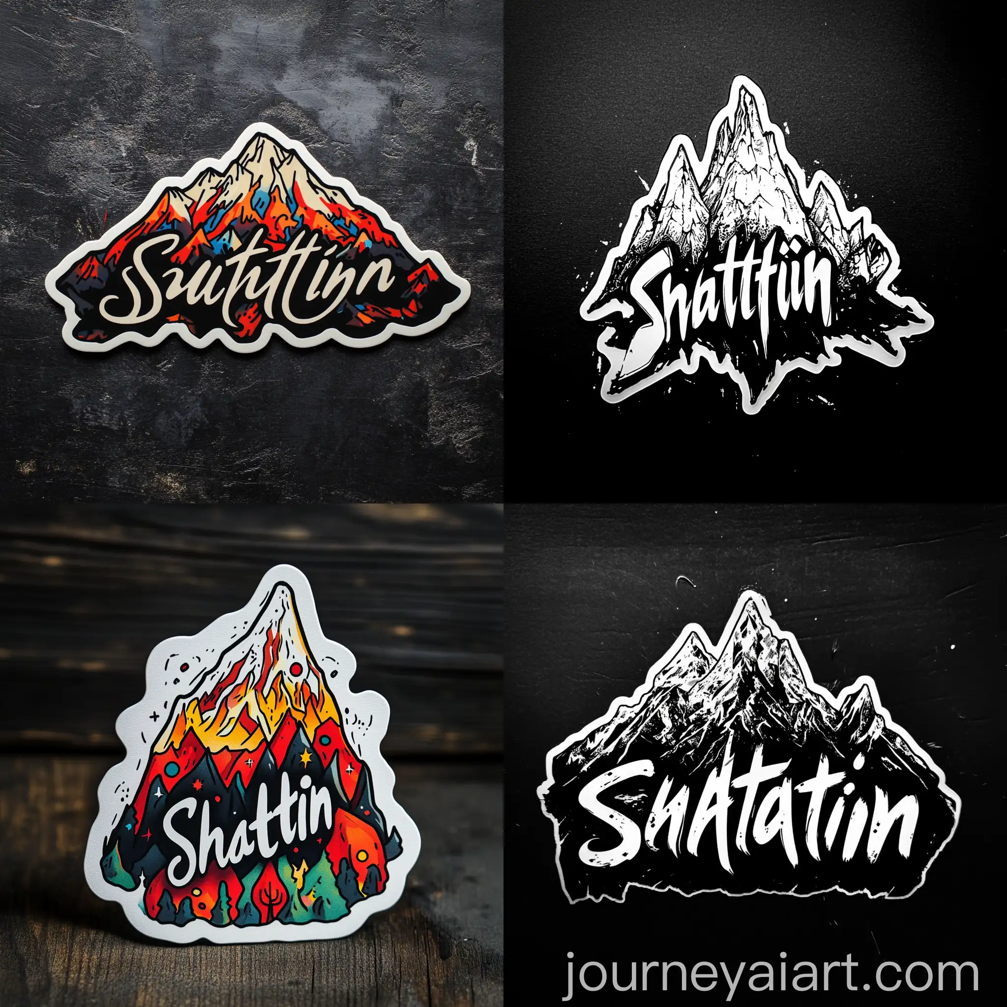 Shatin-Mountain-Saddle-Shape-Sticker-in-Traditional-Animation-Style