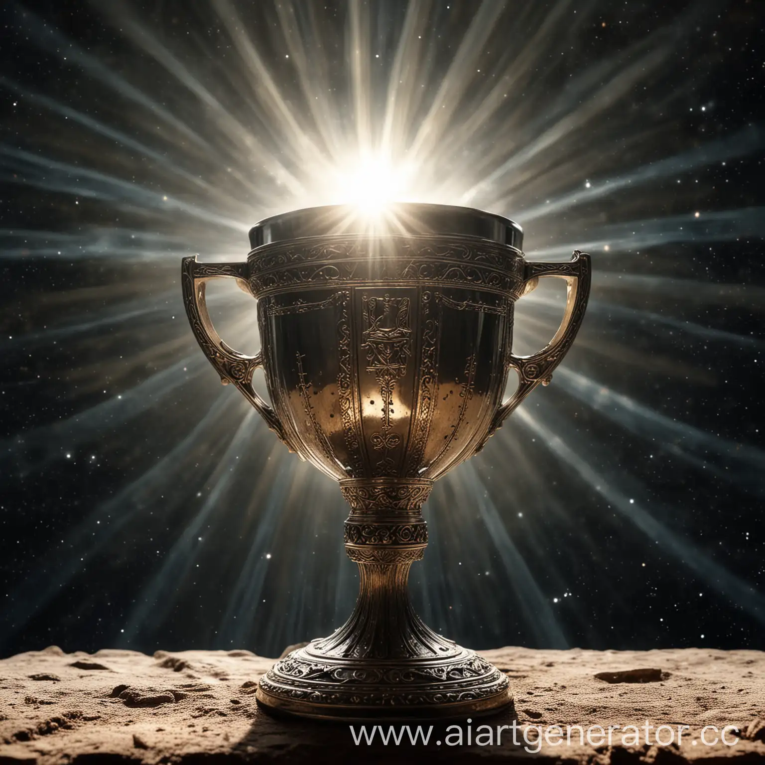 Holy-Grail-Cup-Floating-in-Space-Bathed-in-Rays-of-Light