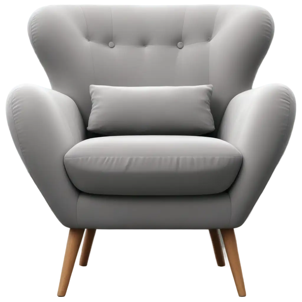 Realistic-Armchair-Front-View-PNG-with-Unique-Designer-Shapes-Light-Soft-Color-Palette