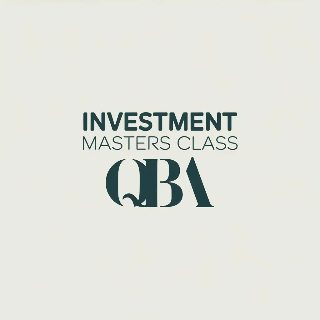 LOGO Design for Investment Masters Class Modern Minimalist Design with QBA Component