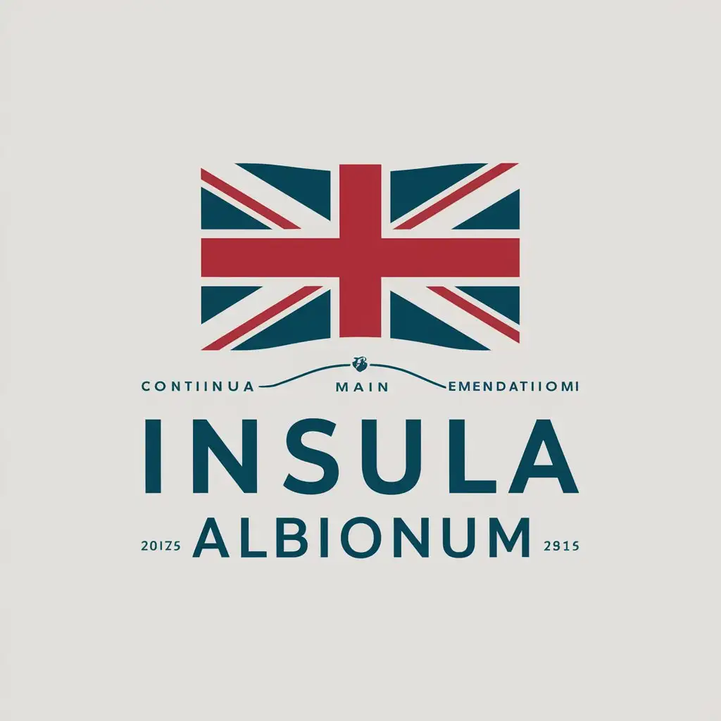 LOGO Design for Insula Albionum Vector Design with Continua Emendationem Under the Union Jack