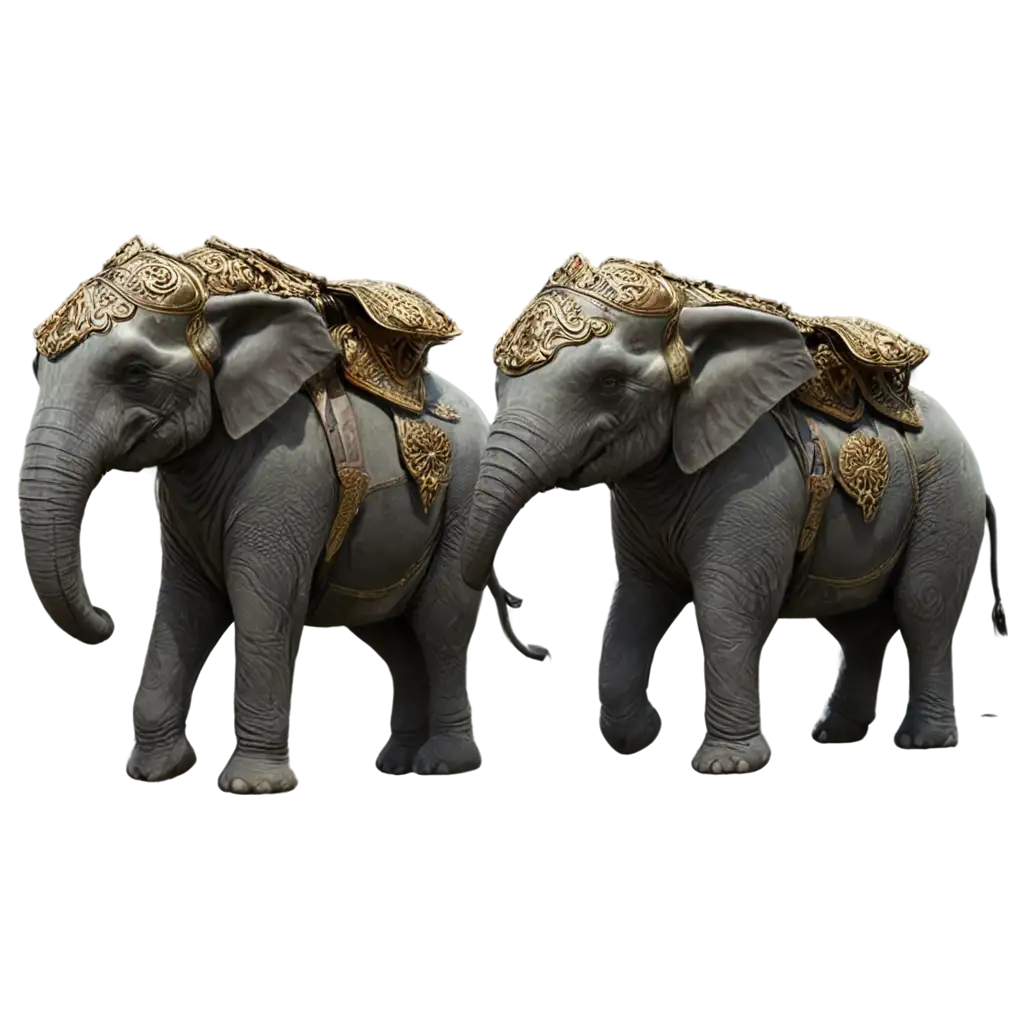 5-War-Elephants-with-Armor-PNG-Image-Majestic-Art-for-Military-and-Historical-Themes