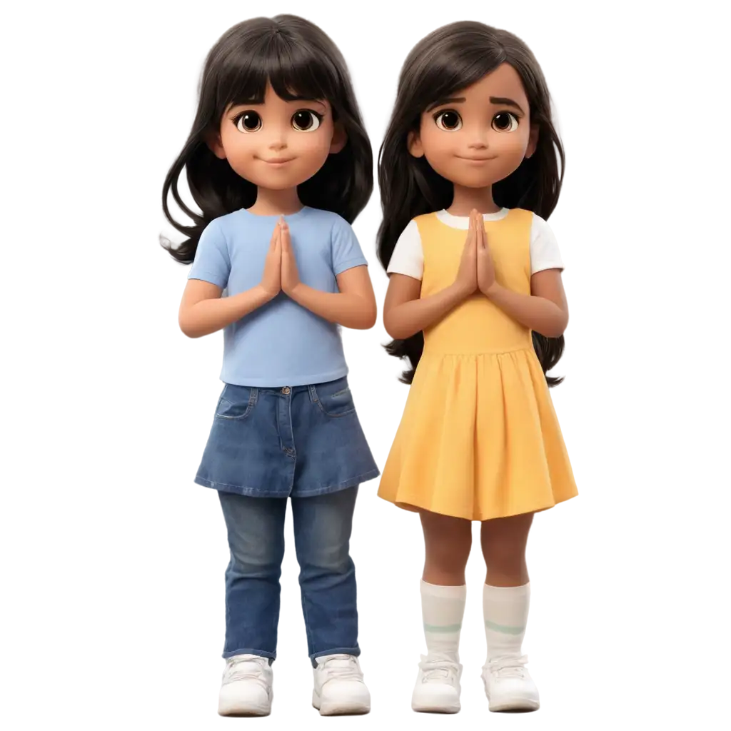 Adorable-PNG-Cartoon-Image-of-a-Little-Girl-Praying-Enhance-Your-Projects-with-PNGMakers-Free-Images